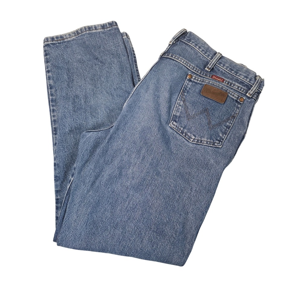 Wrangler 31MWZGK Mens Cowboy Cut Regular Fit Heavyweight Denim Jeans 40x34 EUC